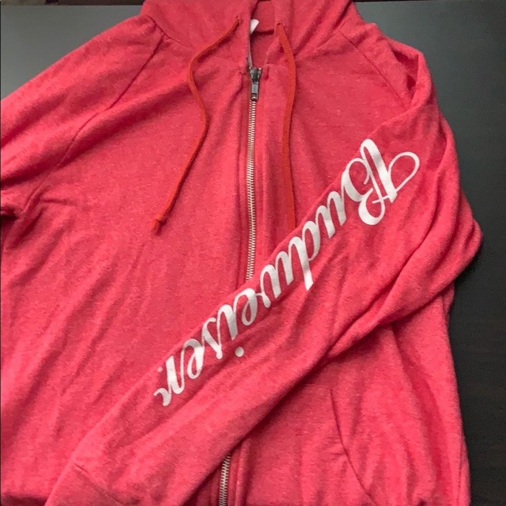 Red Budweiser Beer Hoodie